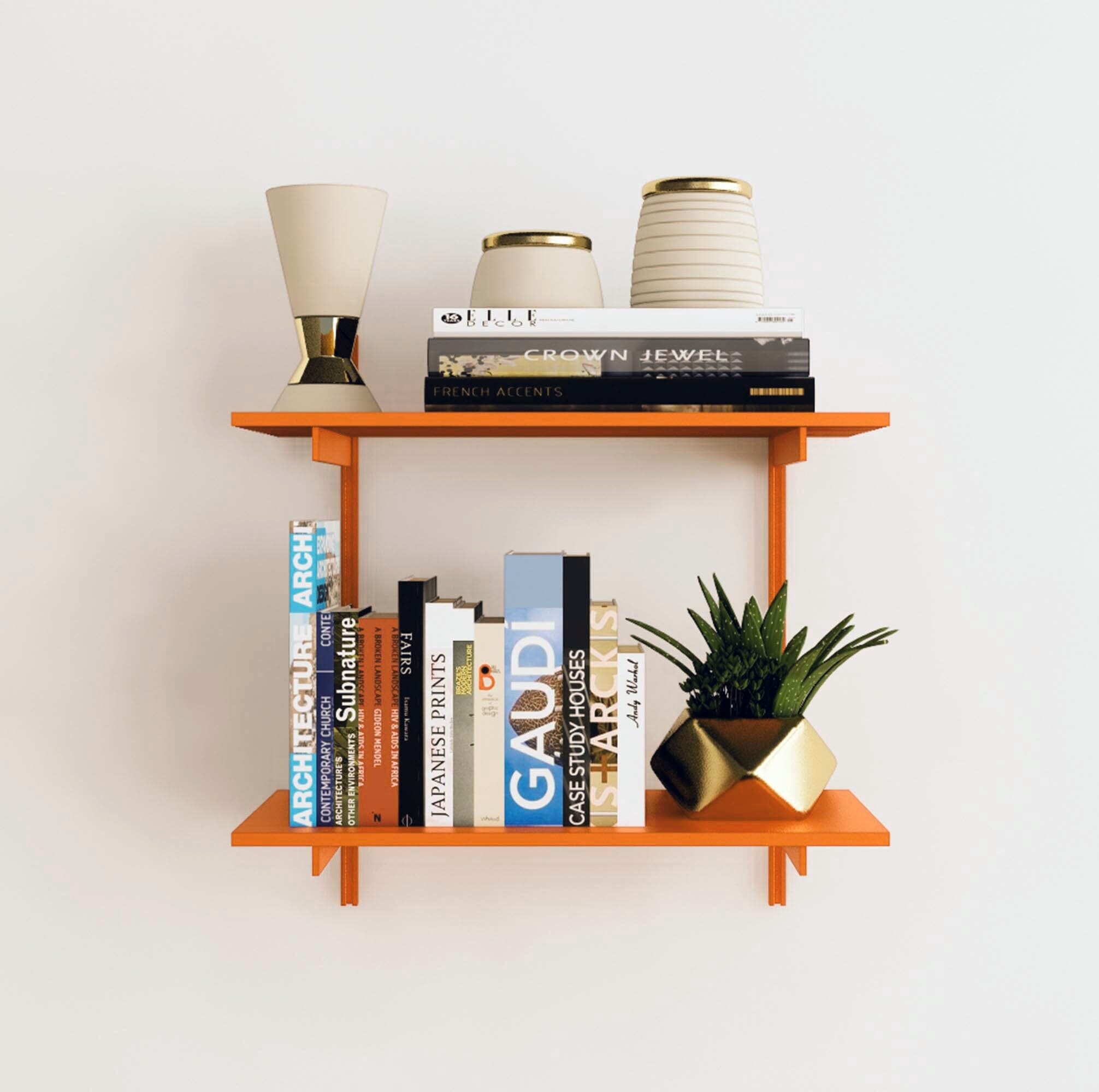 Wall Mounted Shelving Units - 2 Shelf Aluminum