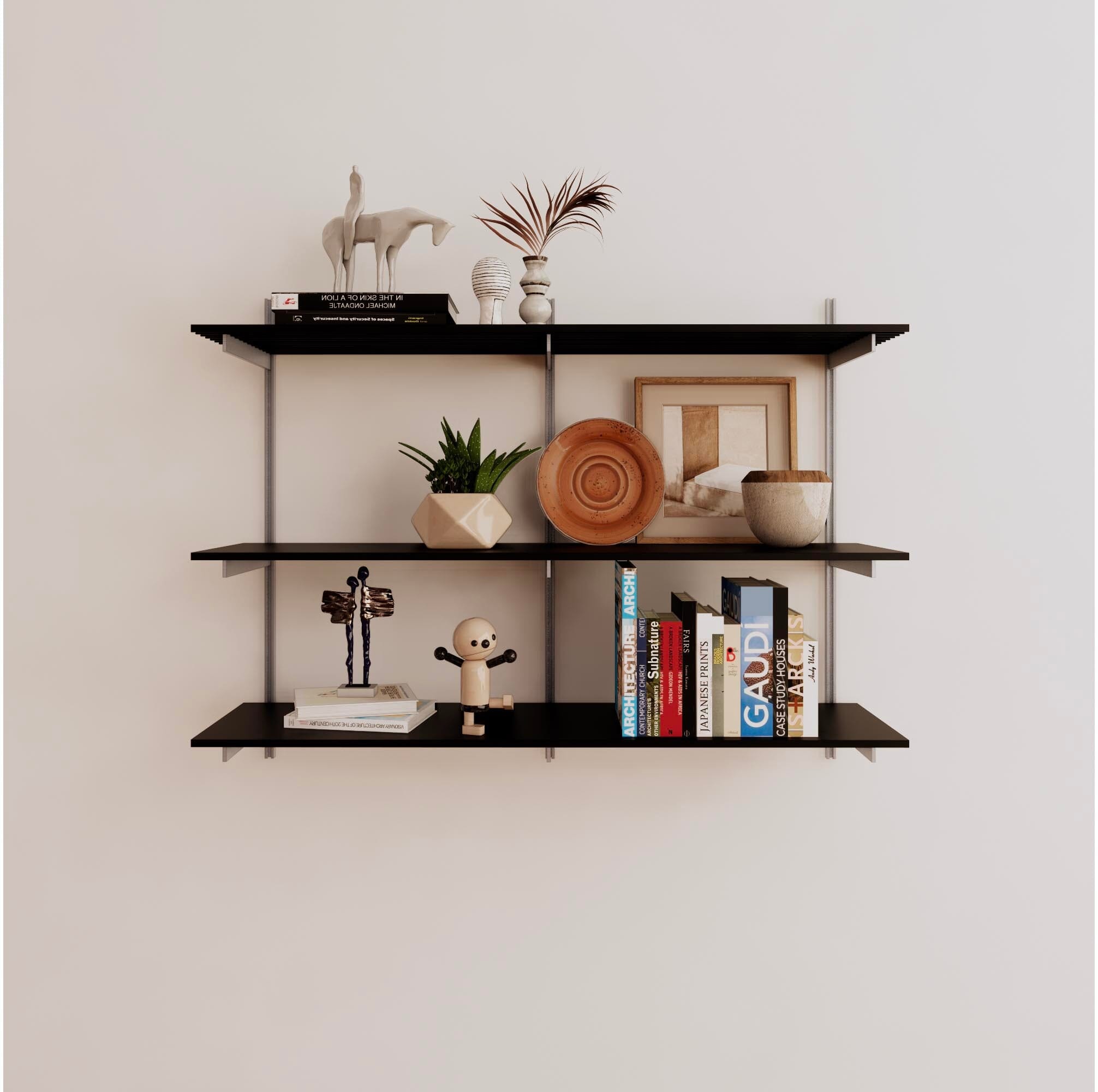 Wall Mounted Shelving Units - 3 Shelf Aluminum