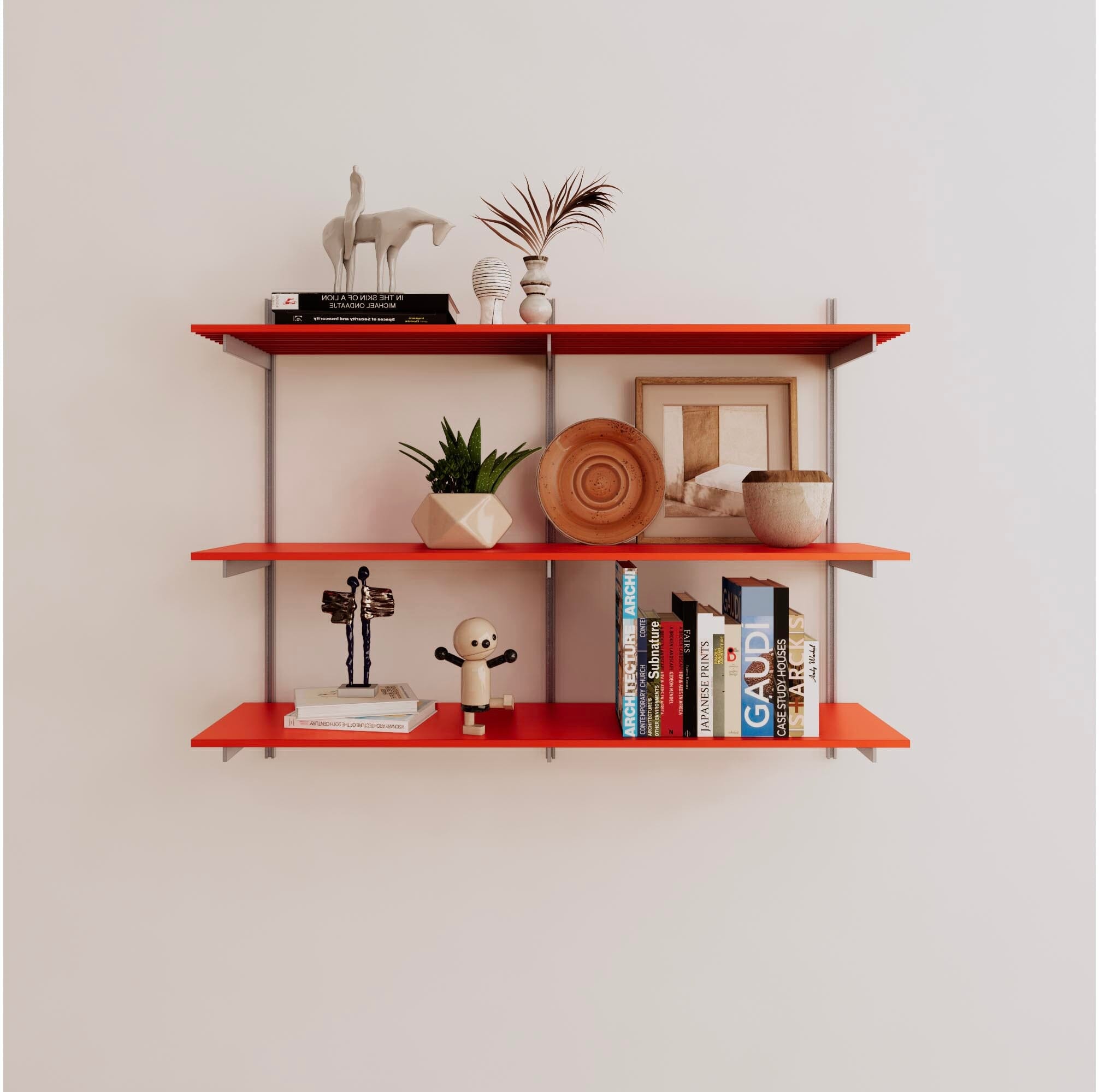 Wall Mounted Shelving Units - 3 Shelf Aluminum