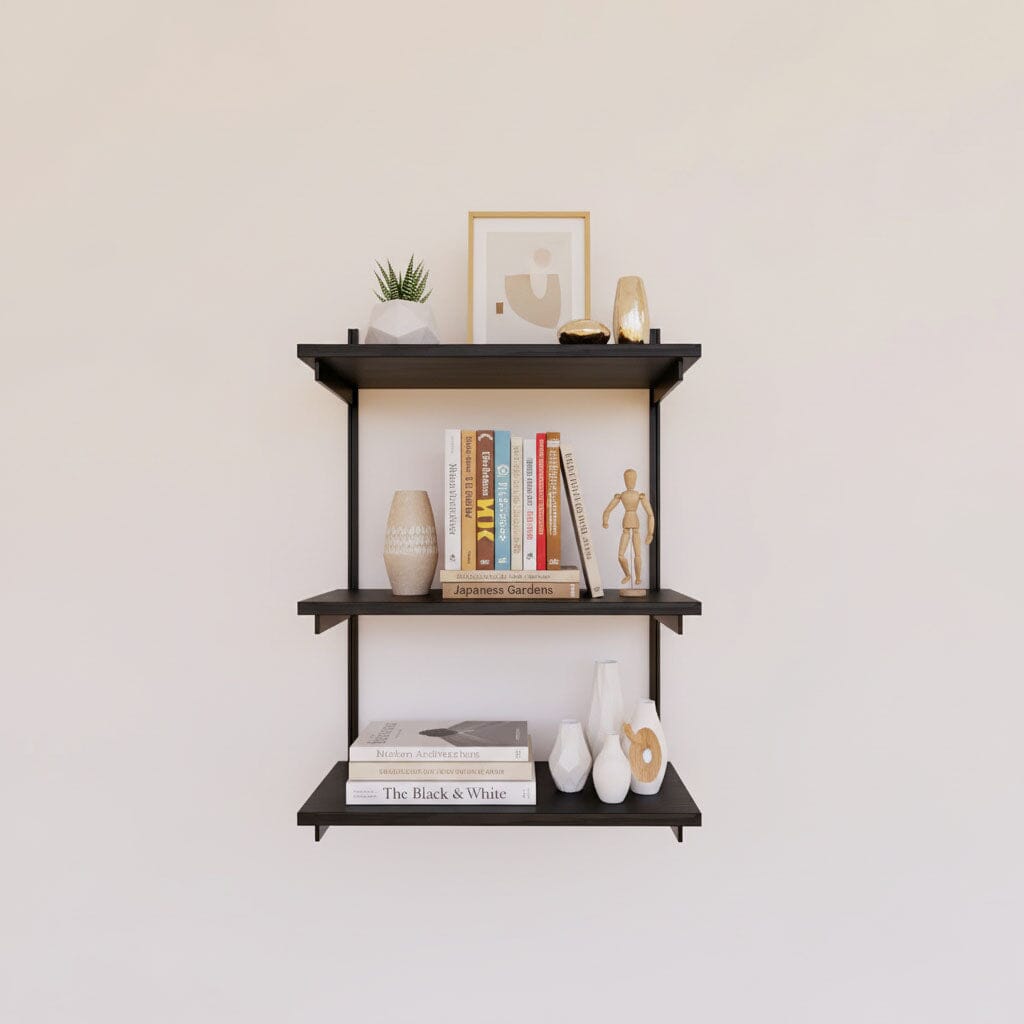 Wall Mounted Shelving Units - 3 Shelf Wood
