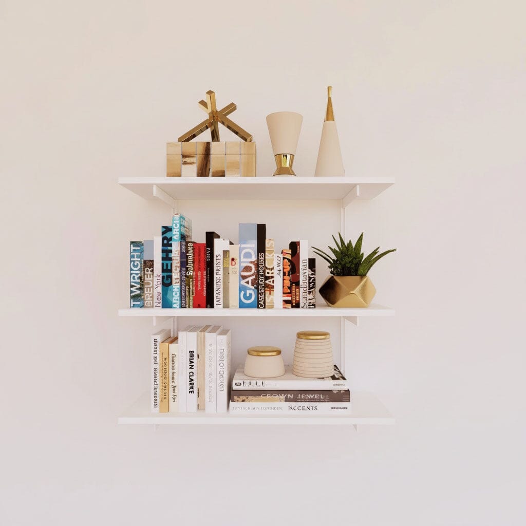 Wall Mounted Shelving Units - 3 Shelf Wood