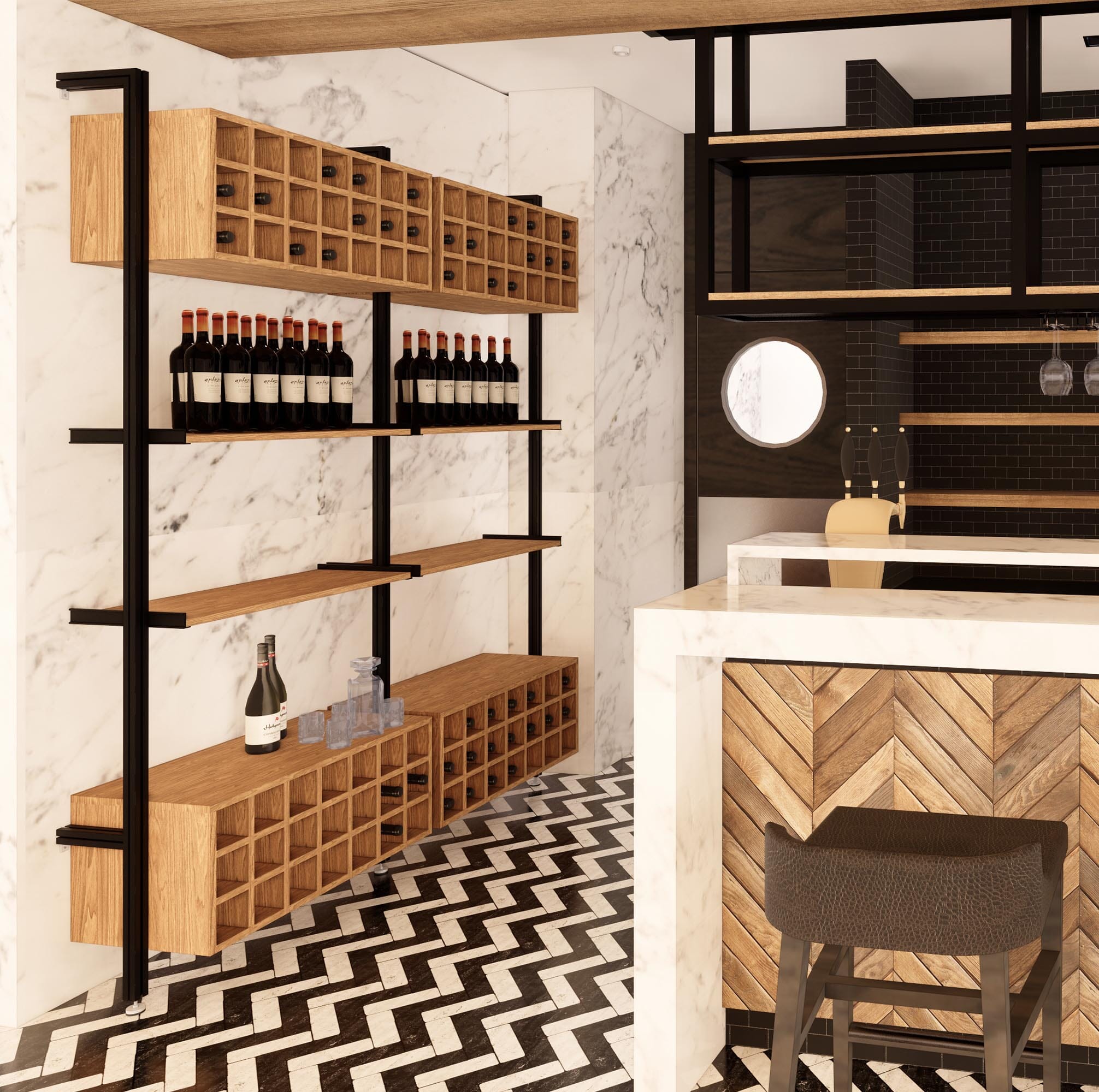 Modular Shelving Wine Storage Series