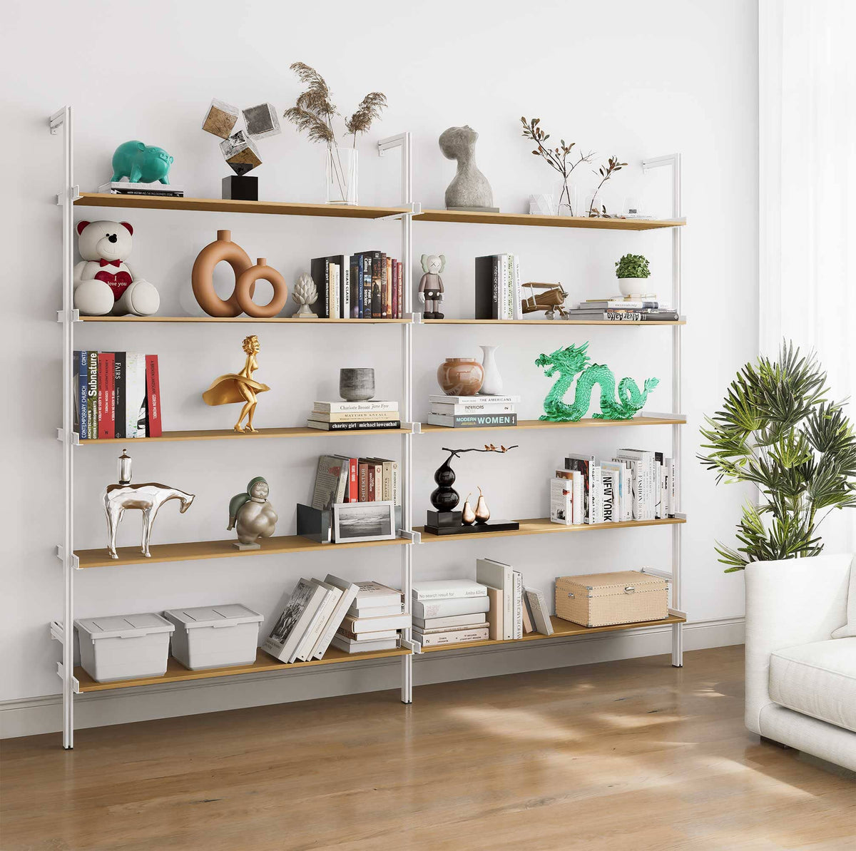 Aluminaire Wood Inspired Modular Shelving - PAL – Modern Shelving