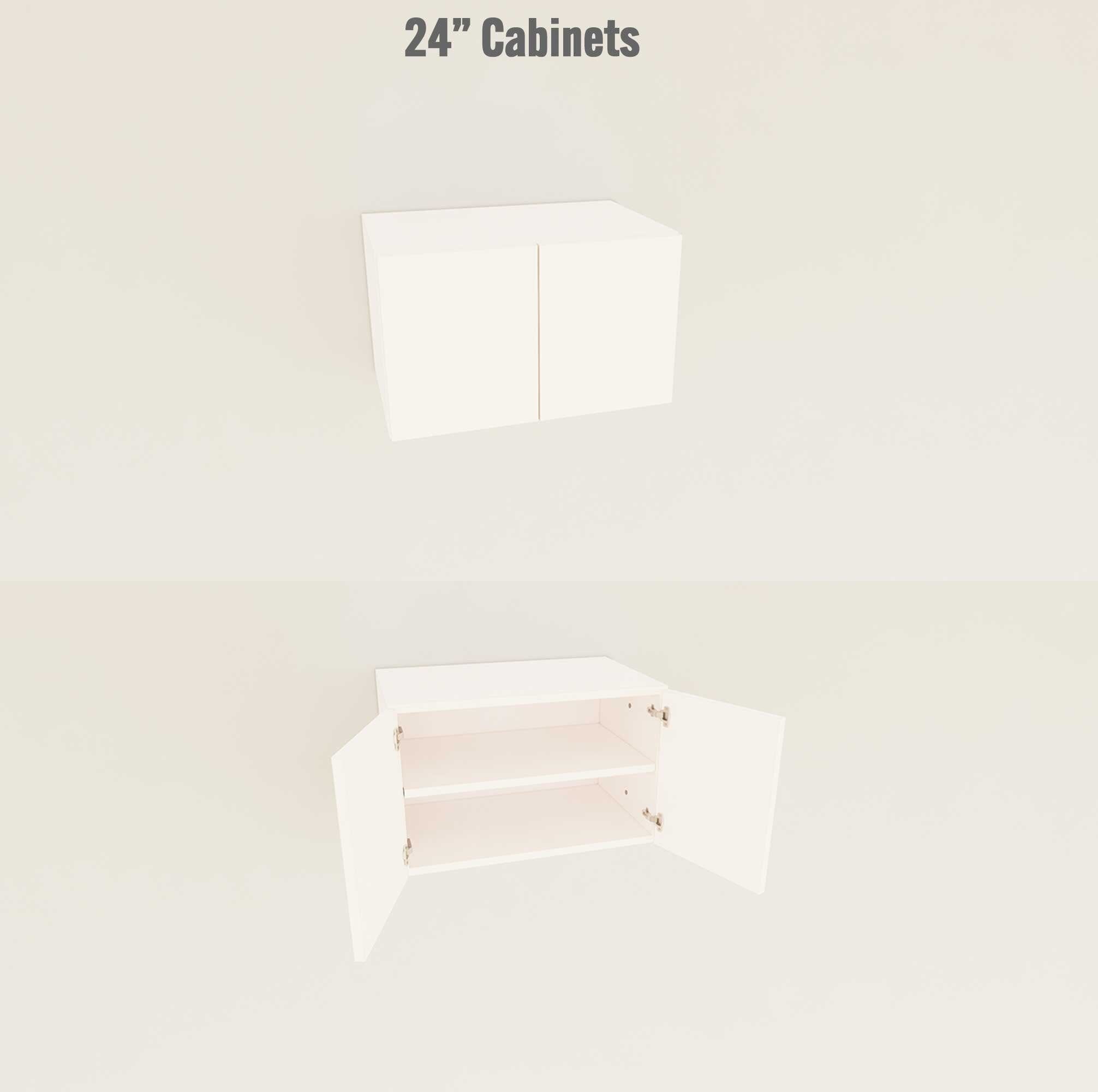 Modular Shelving Units - Aluminum Shelves + Wood Cabinets