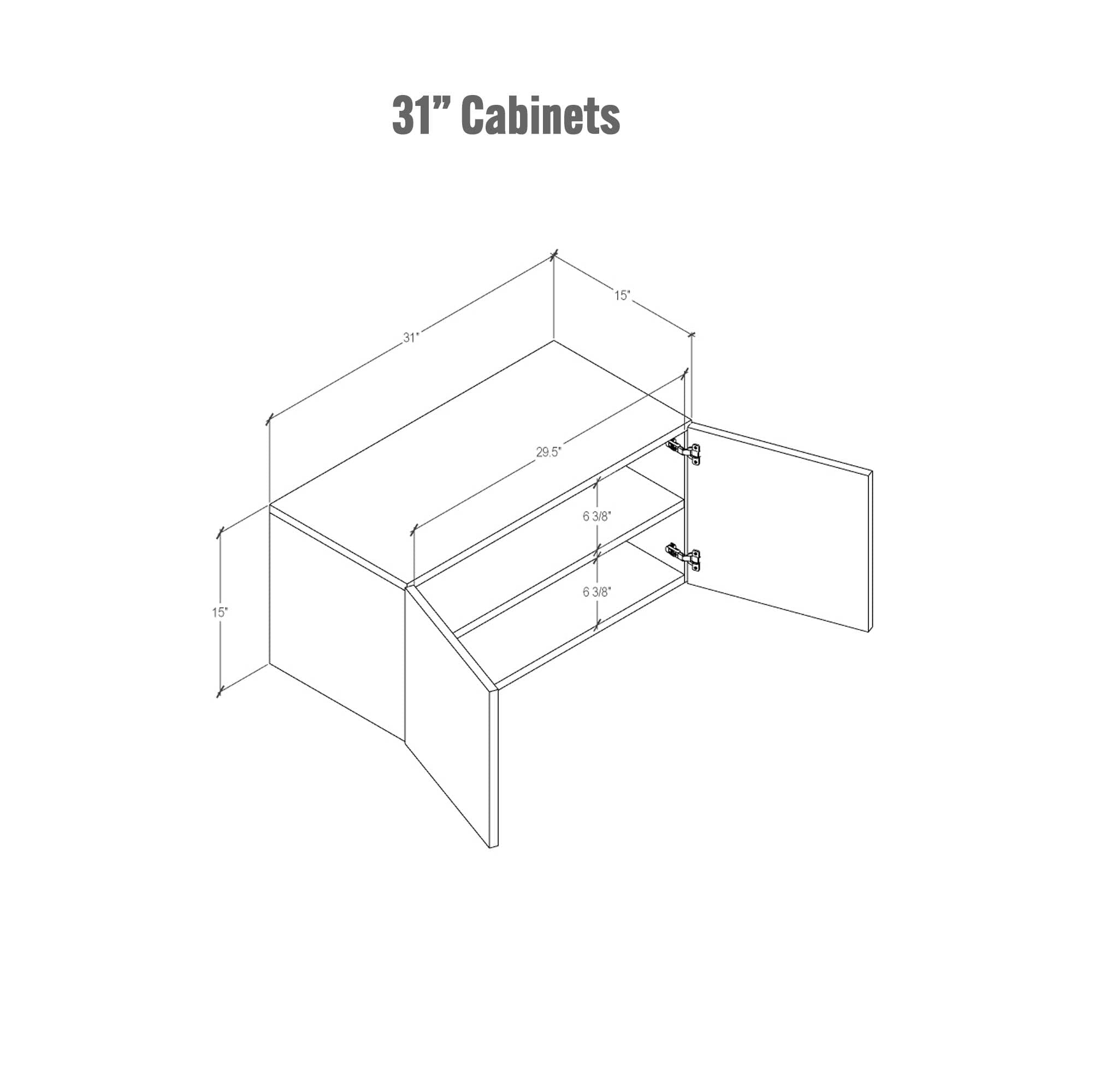 Modular Shelving Units - Aluminum Shelves + Wood Cabinets