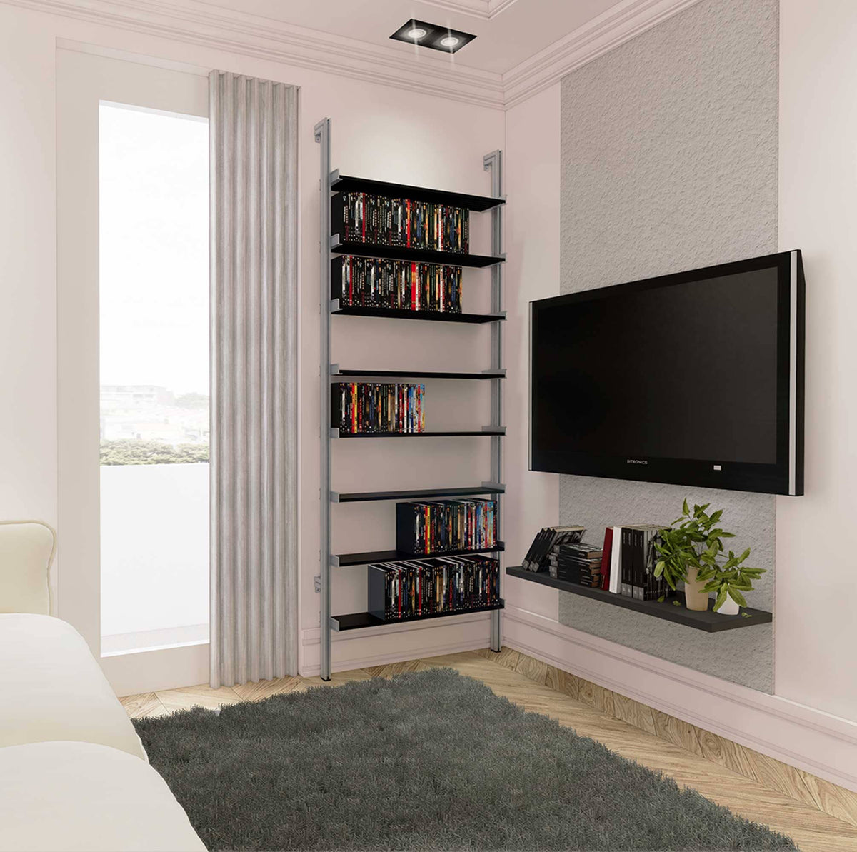 Modern Dvd Rack DVD Media Storage Shelves – Modern Shelving