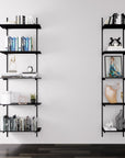 Wall Mounted Shelving Units - 3 Shelf Unit Wood/Aluminum