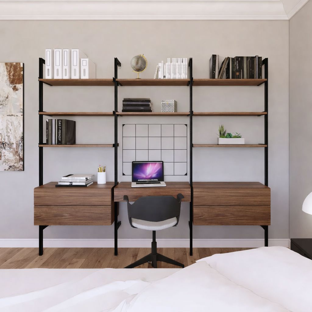 31" Desk Option with Shelves