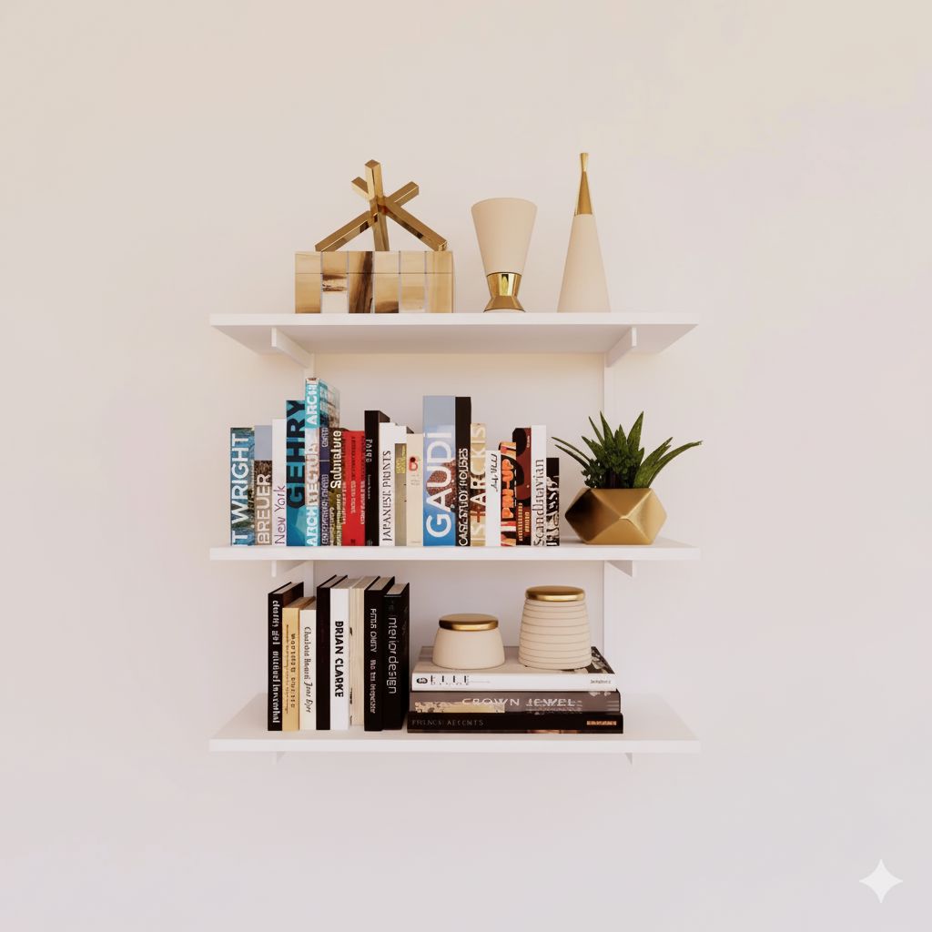 Wall Mounted Shelving Units - 3 Shelf Wood