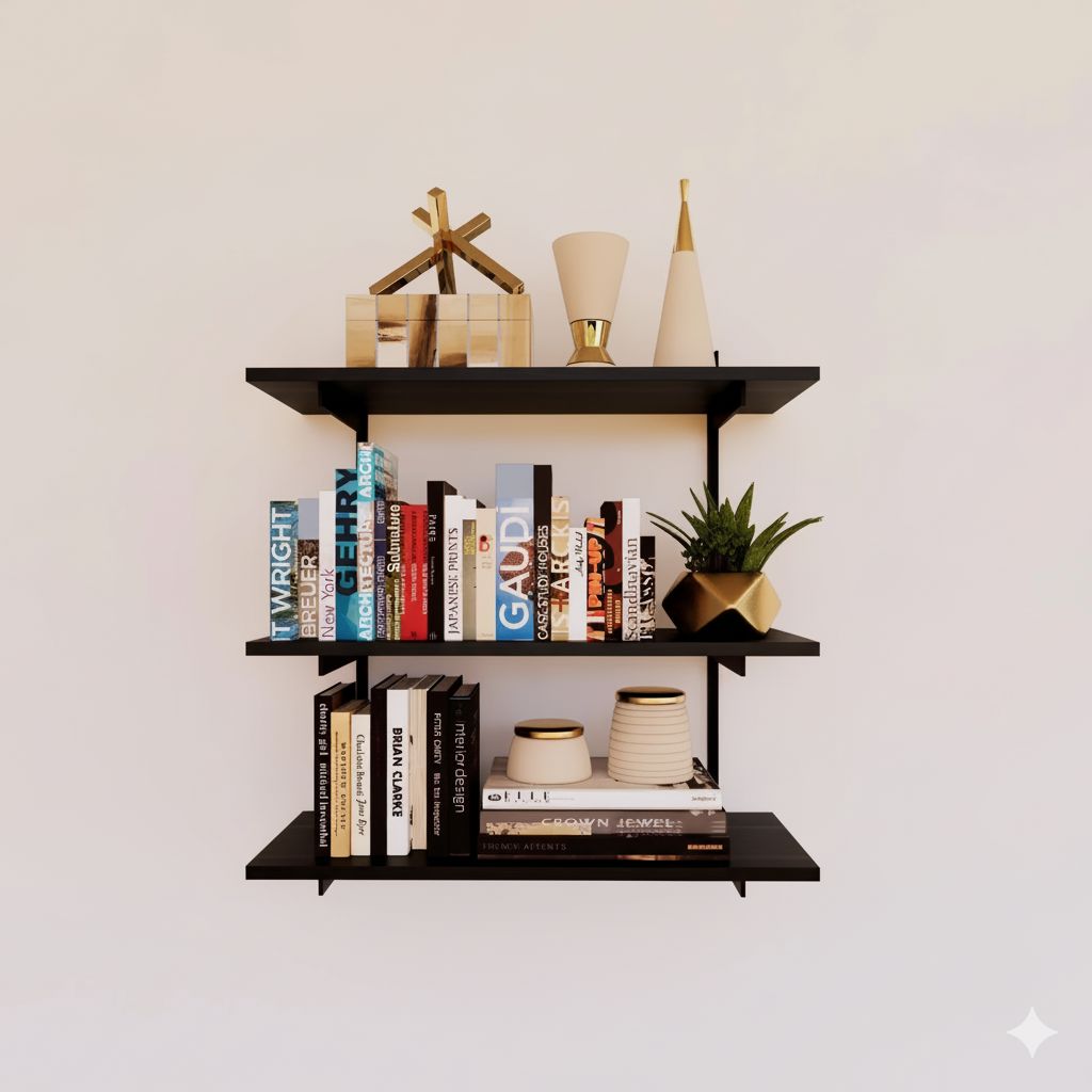 Wall Mounted Shelving Units - 3 Shelf Wood