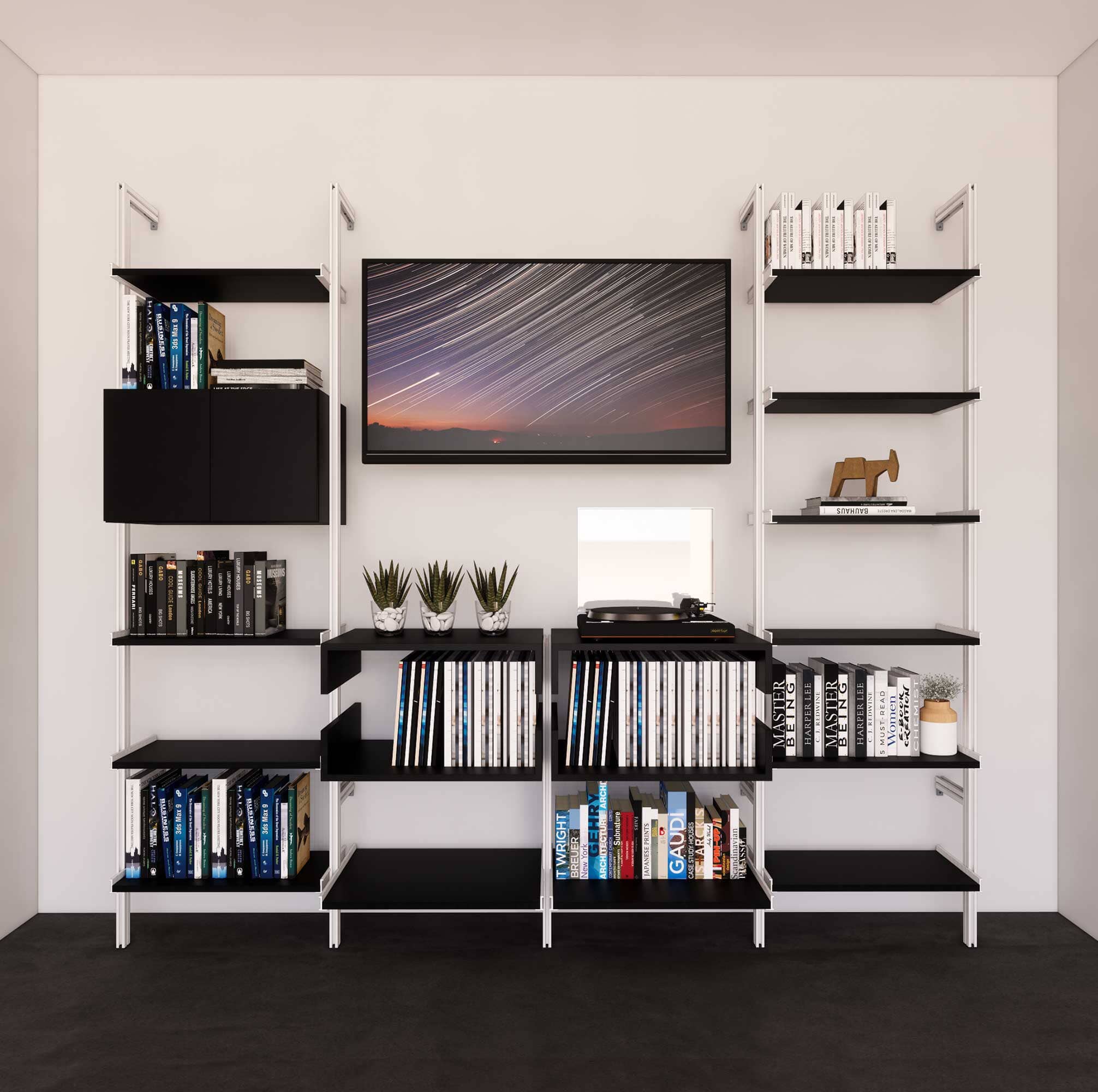 4 Bay Media Center Unit - 15 Color Options