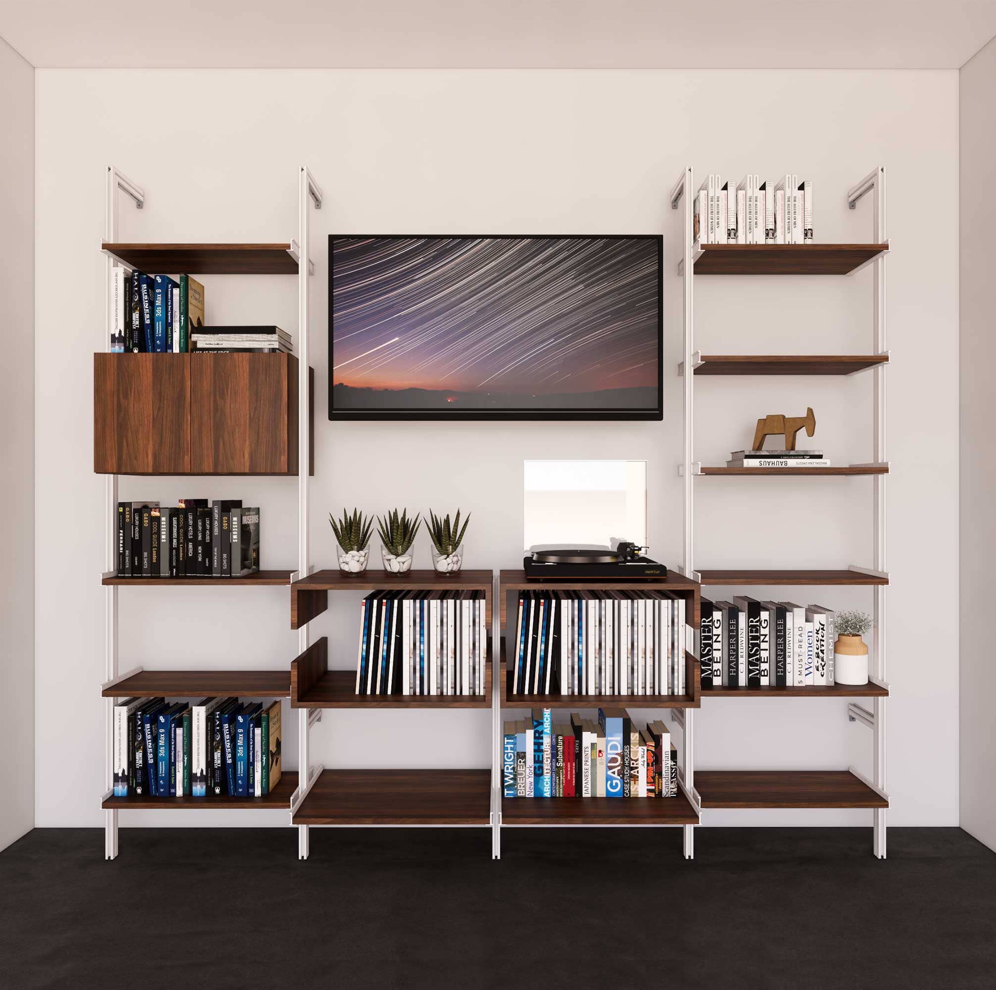 4 Bay Media Center Unit - 15 Color Options