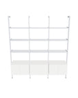 Modern Aluminum Shelves and Custom Wood Cabinets - Modular Shelving Units