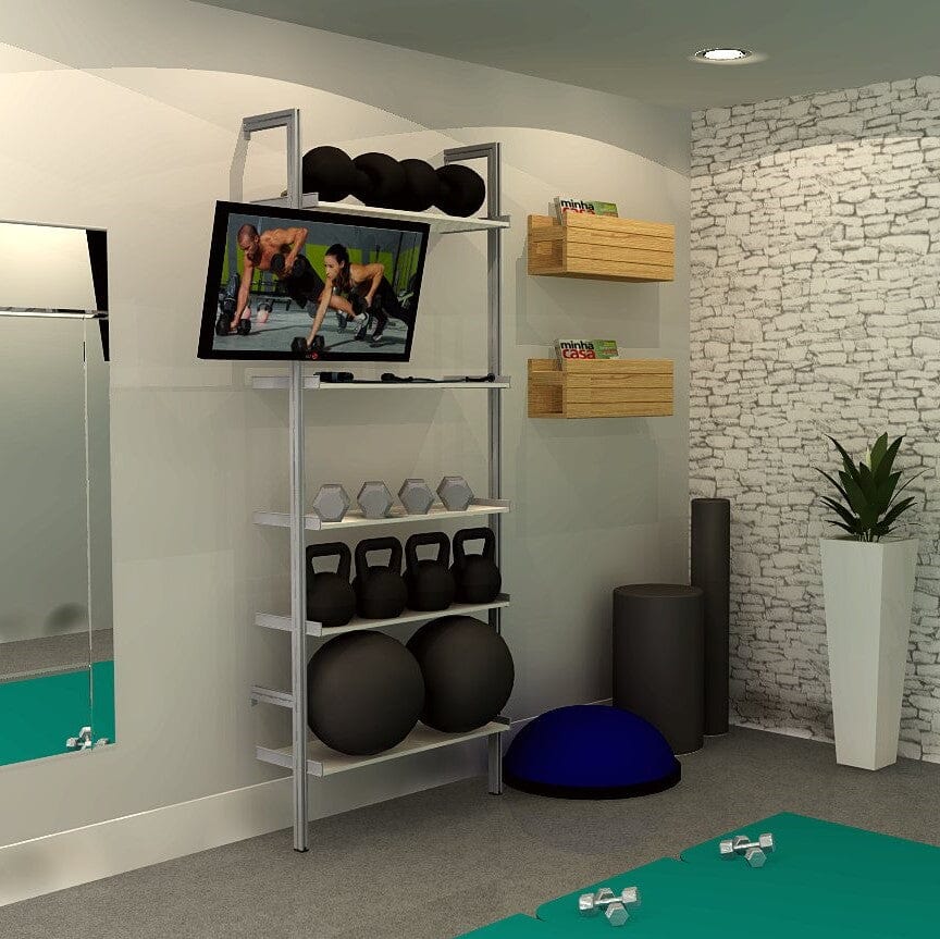 Home Gym Storage with Customizable 1 Bay PAL Shelving