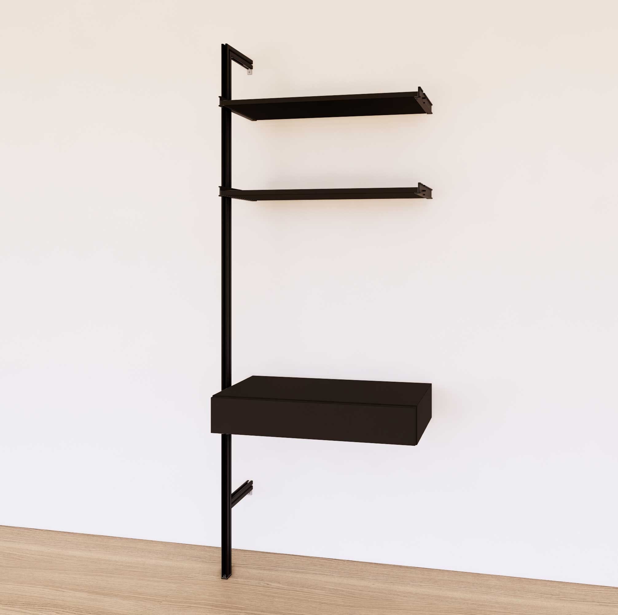 31&quot; Desk Option + Shelves Add On
