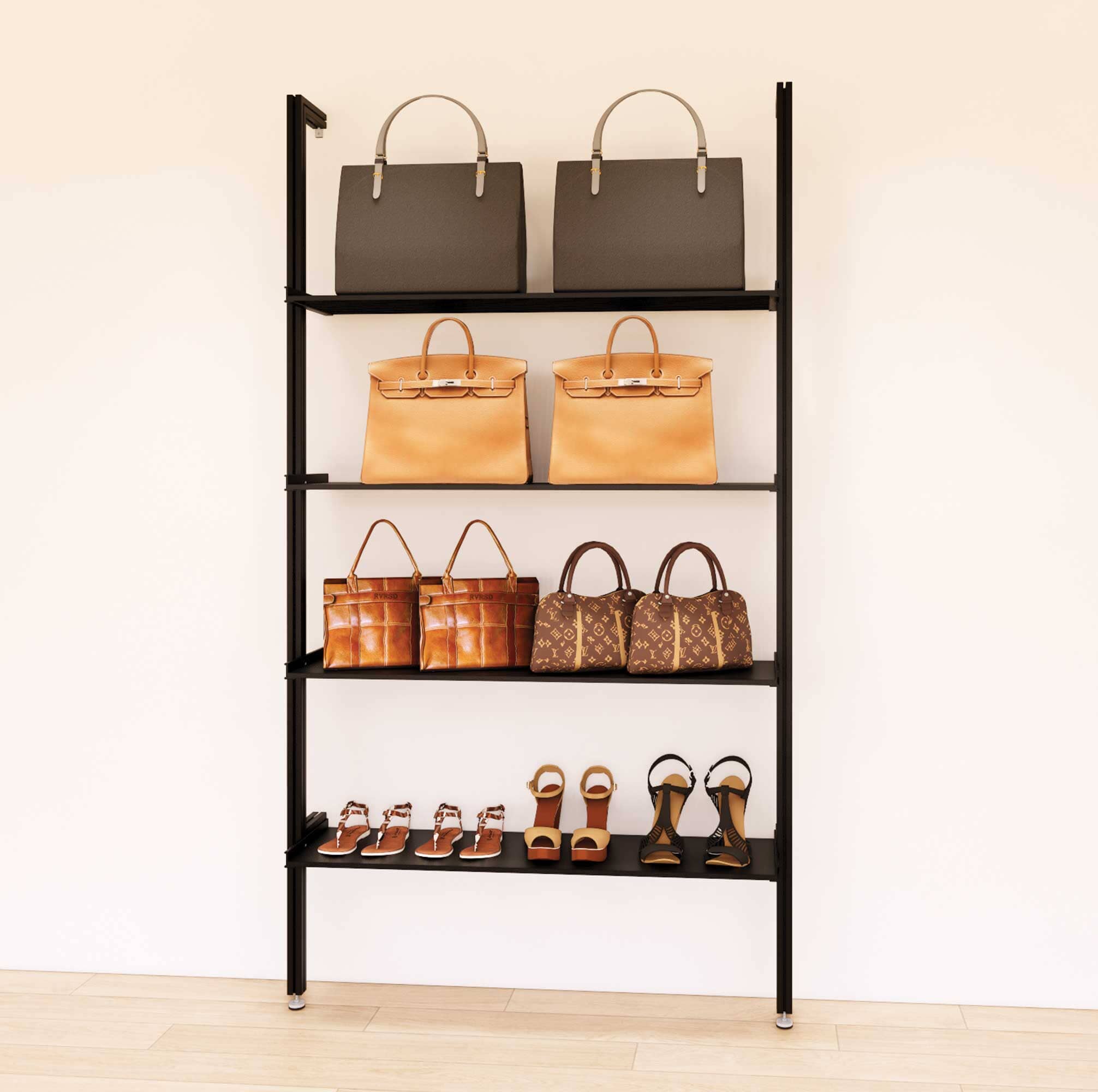 Retail Display Shelving Units - Aluminum 24&quot;-31&quot;-48&quot;