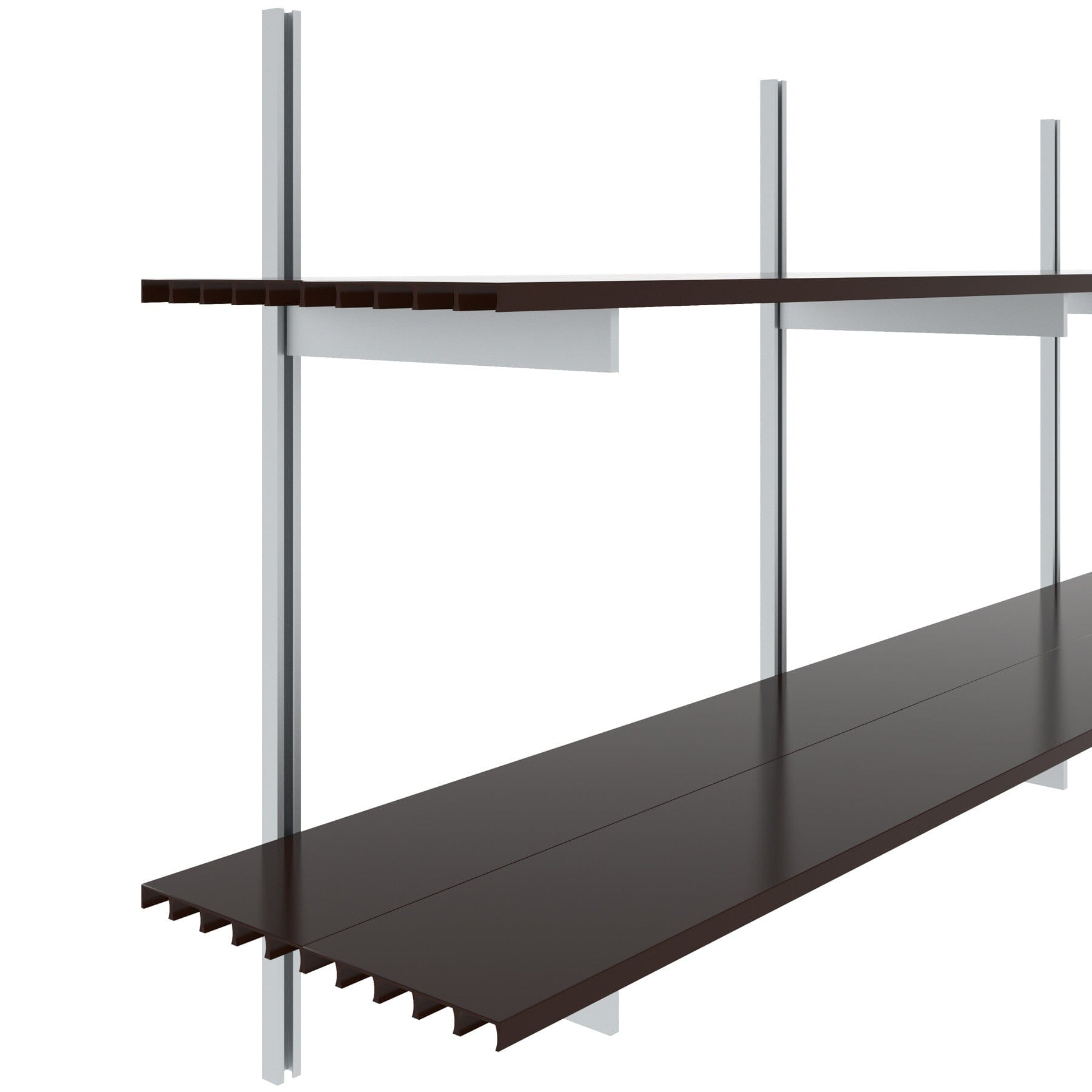 WAL48 - 48” Wide Wall Mounted Aluminum Shelving – Modern Shelving